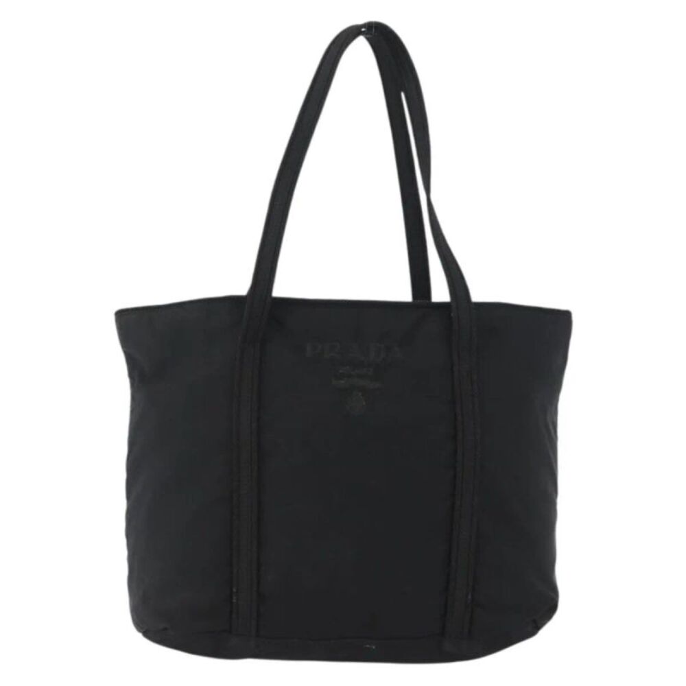 Prada Vintage Zip Tote Tessuto Black Nylon Tote Bag Bag